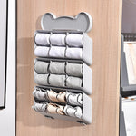 Wall-Mounted Clothing Organizer Self-Adhesive 3-Tier Stackable