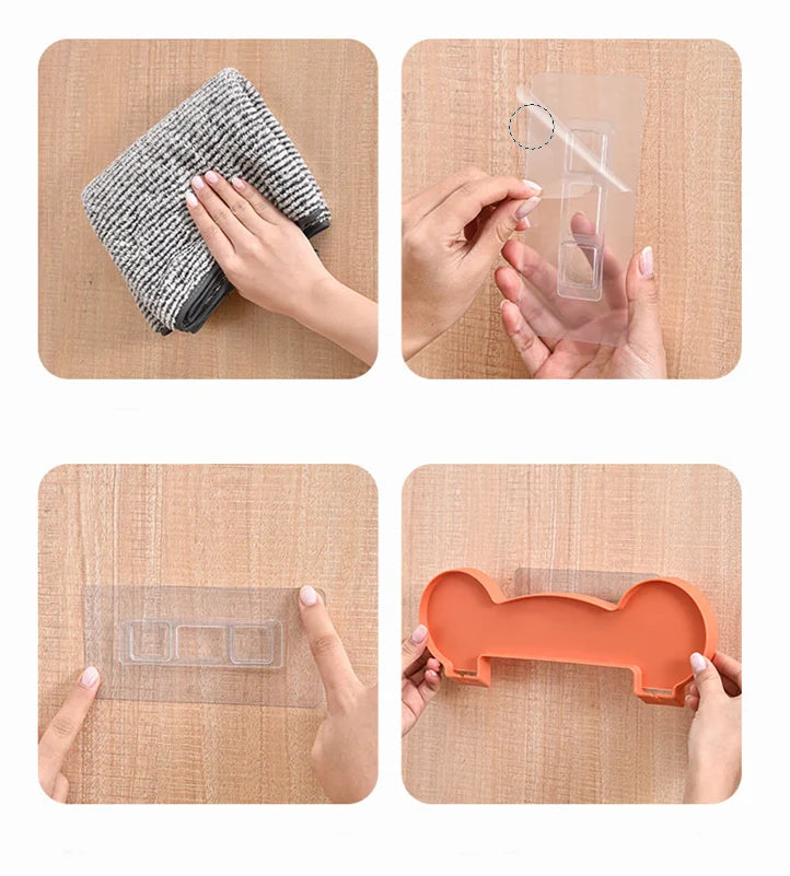 Wall-Mounted Clothing Organizer Self-Adhesive 3-Tier Stackable