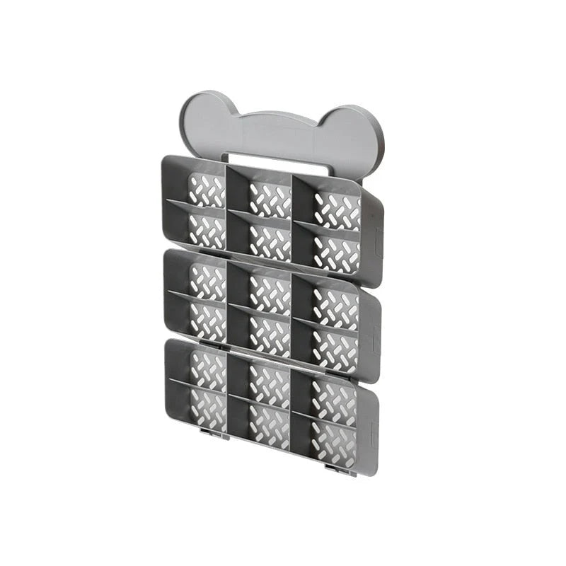 Wall-Mounted Clothing Organizer Self-Adhesive 3-Tier Stackable