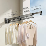 Wall-Mounted Drying Rack Foldable Aluminum Space-Saving
