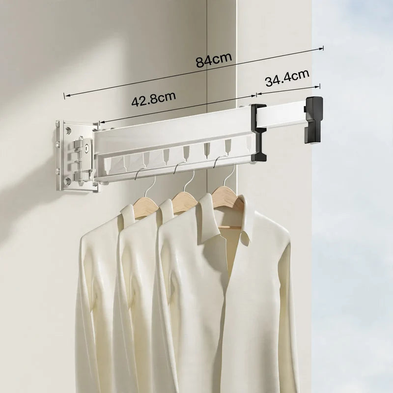 Wall-Mounted Drying Rack Foldable Aluminum Space-Saving