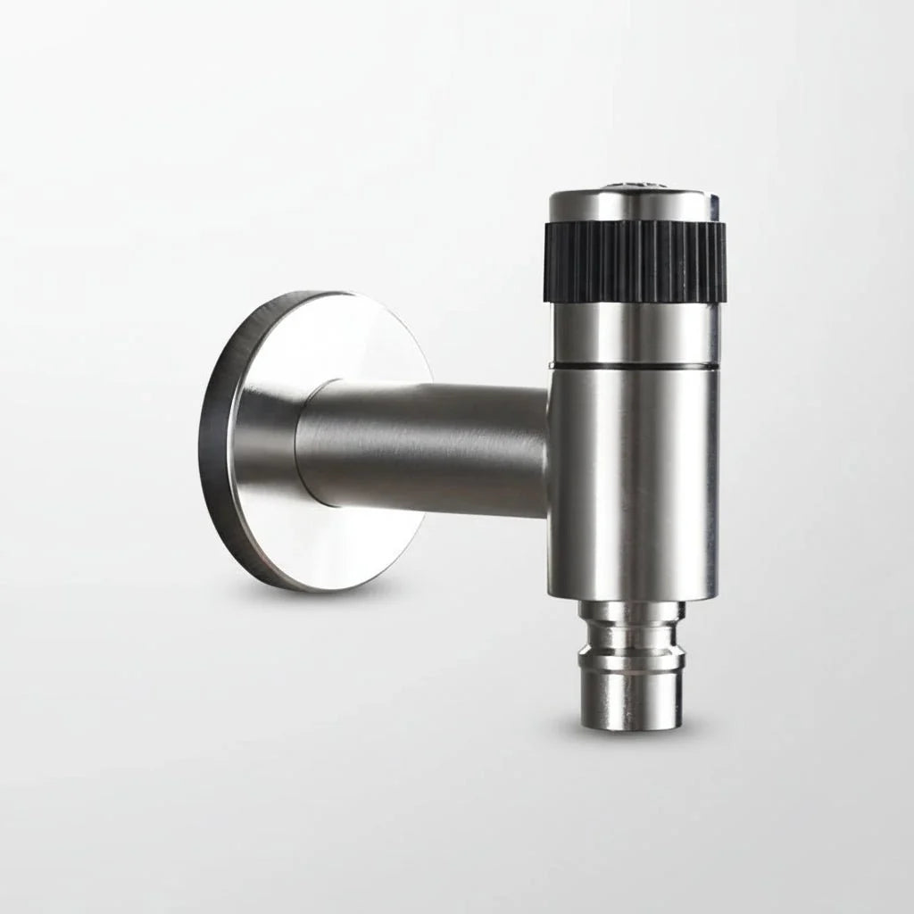Wall-Mounted Faucet 304 Stainless Steel Space-Saving Rust-Resistant