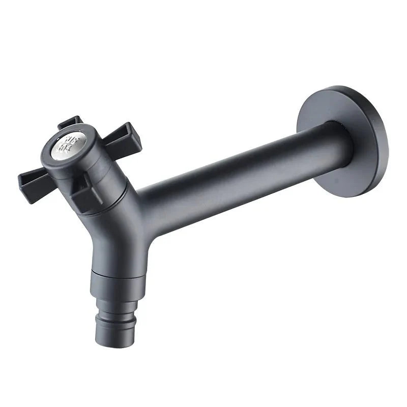 Wall-Mounted Faucet 304 Stainless Steel Space-Saving Rust-Resistant
