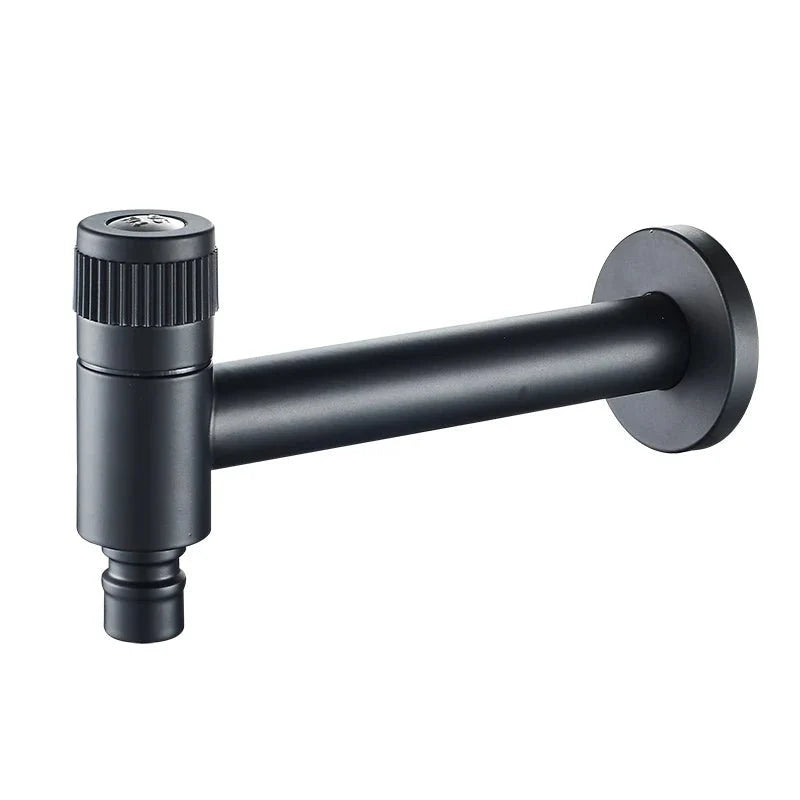 Wall-Mounted Faucet 304 Stainless Steel Space-Saving Rust-Resistant