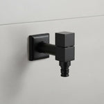 Wall-Mounted Faucet Solid Brass Matte Black Space-Saving