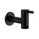 Wall-Mounted Faucet Solid Brass Matte Black Space-Saving