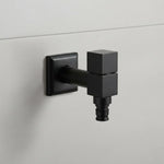 Wall-Mounted Faucet Solid Brass Matte Black Space-Saving