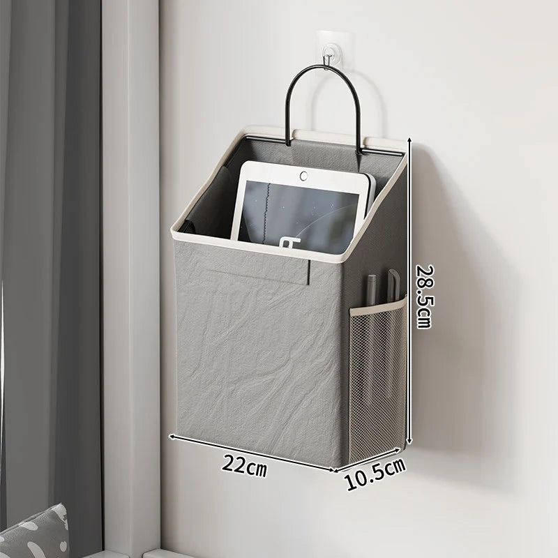 Wall-Mounted Mail Organizer Mesh Pocket Space-Saving Vertical Storage