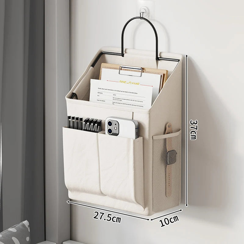 Wall-Mounted Mail Organizer Mesh Pocket Space-Saving Vertical Storage