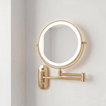 Wall-Mounted Mirror LED Light Double-Sided Magnification Extendable Arm