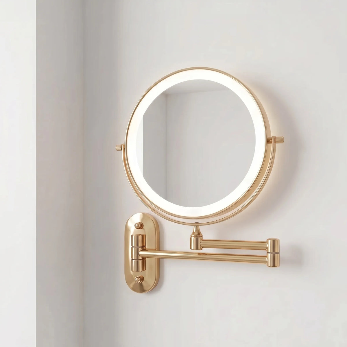 Wall-Mounted Mirror LED Light Double-Sided Magnification Extendable Arm