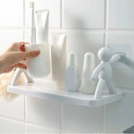 Wall-Mounted Organizer Shelf Self-Adhesive Tool-Free Installation