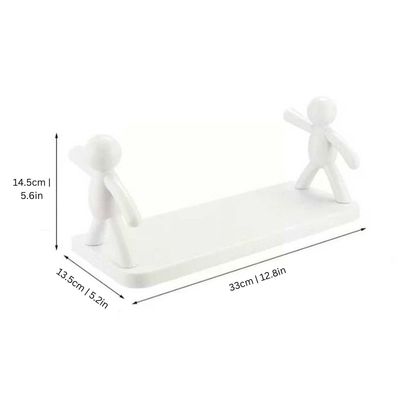 Wall-Mounted Organizer Shelf Self-Adhesive Tool-Free Installation