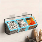 Wall-Mounted Storage Basket Stainless Steel Open Wire Design