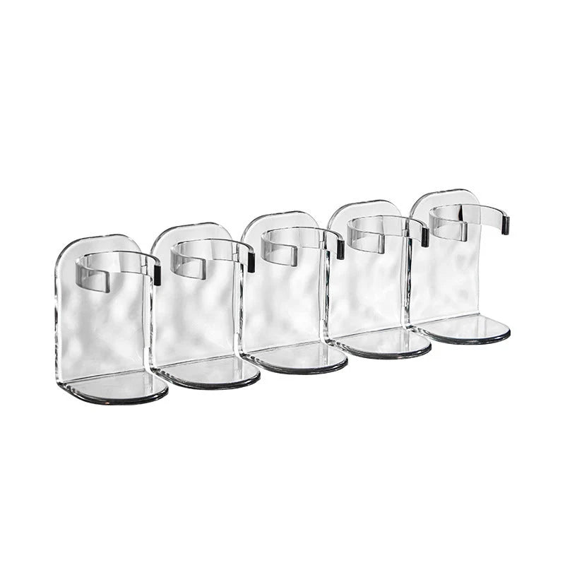 Wall-Mounted Storage Shelves Clear Adjustable No-Drill Installation
