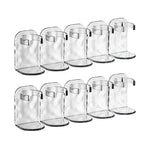 Wall-Mounted Storage Shelves Clear Adjustable No-Drill Installation