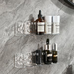 Wall-Mounted Storage Shelves Clear Adjustable No-Drill Installation