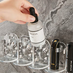 Wall-Mounted Storage Shelves Clear Adjustable No-Drill Installation
