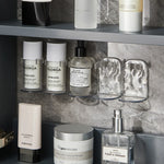 Wall-Mounted Storage Shelves Clear Adjustable No-Drill Installation