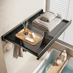 Wall-Mounted Towel Rack Suction Mount Expandable Aluminum