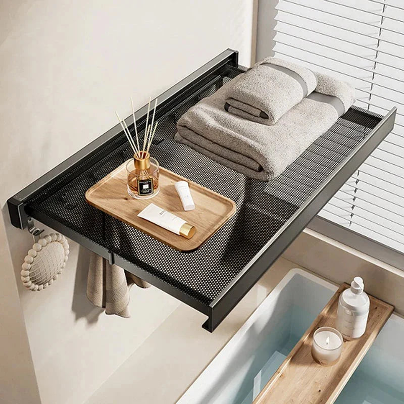 Wall-Mounted Towel Rack Suction Mount Expandable Aluminum
