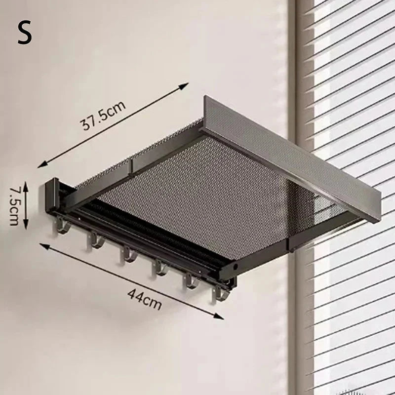 Wall-Mounted Towel Rack Suction Mount Expandable Aluminum