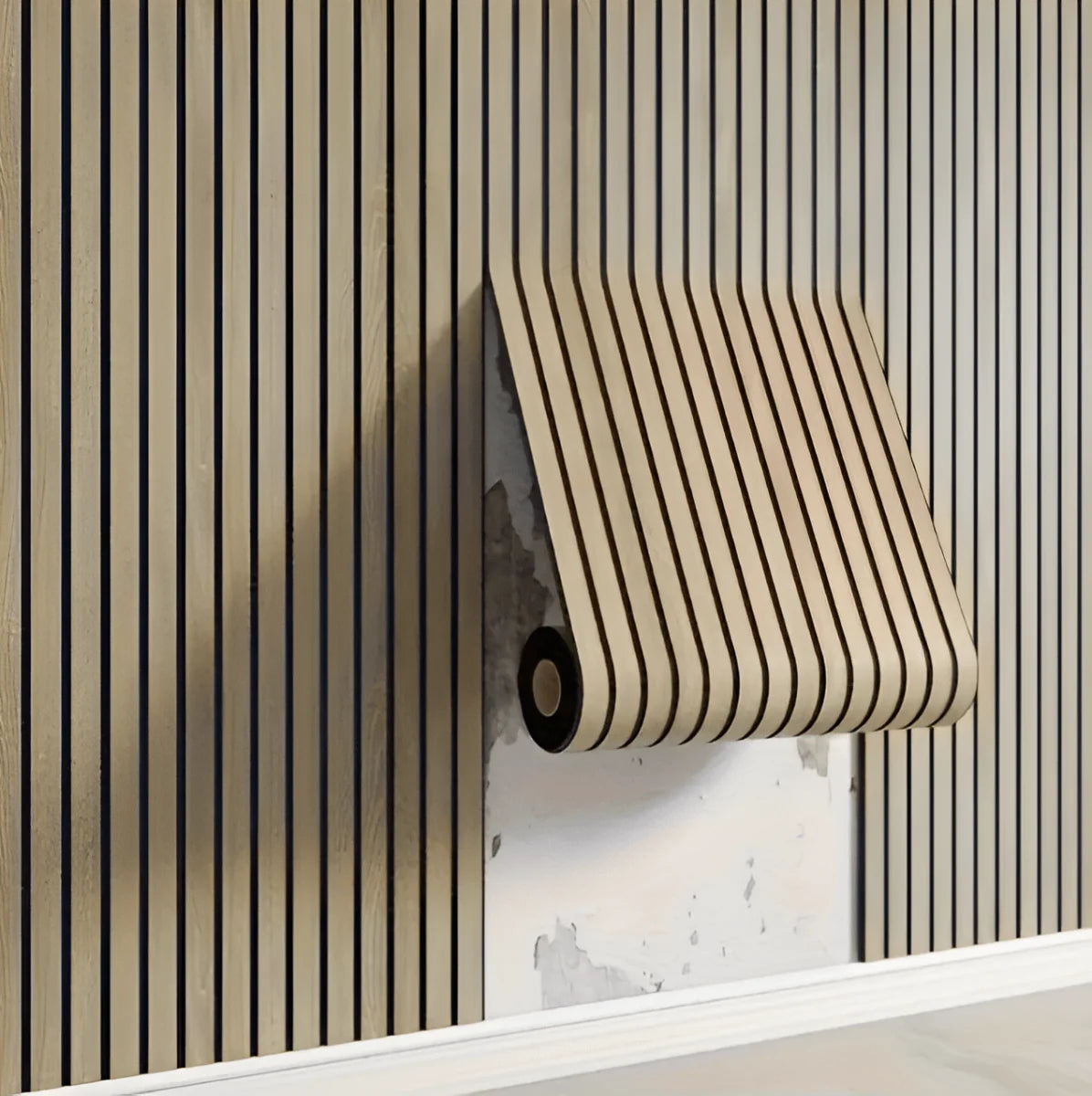 Wall Panels Peel-and-Stick Wood-Look Moisture-Resistant PVC