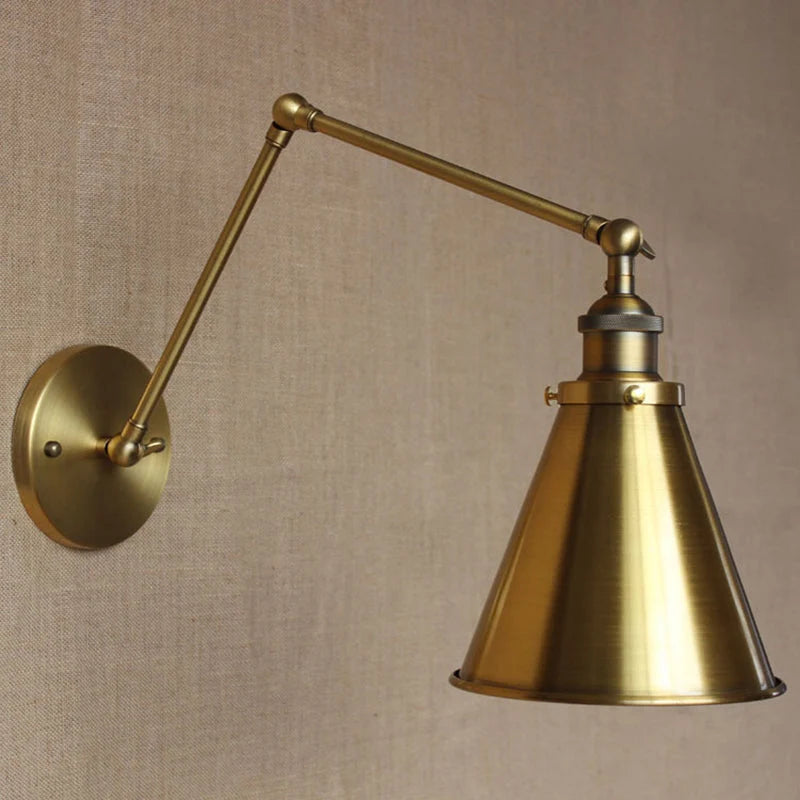Wall Sconce Adjustable Cone Shade Hardwired