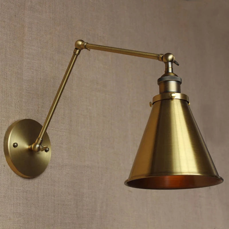 Wall Sconce Adjustable Cone Shade Hardwired
