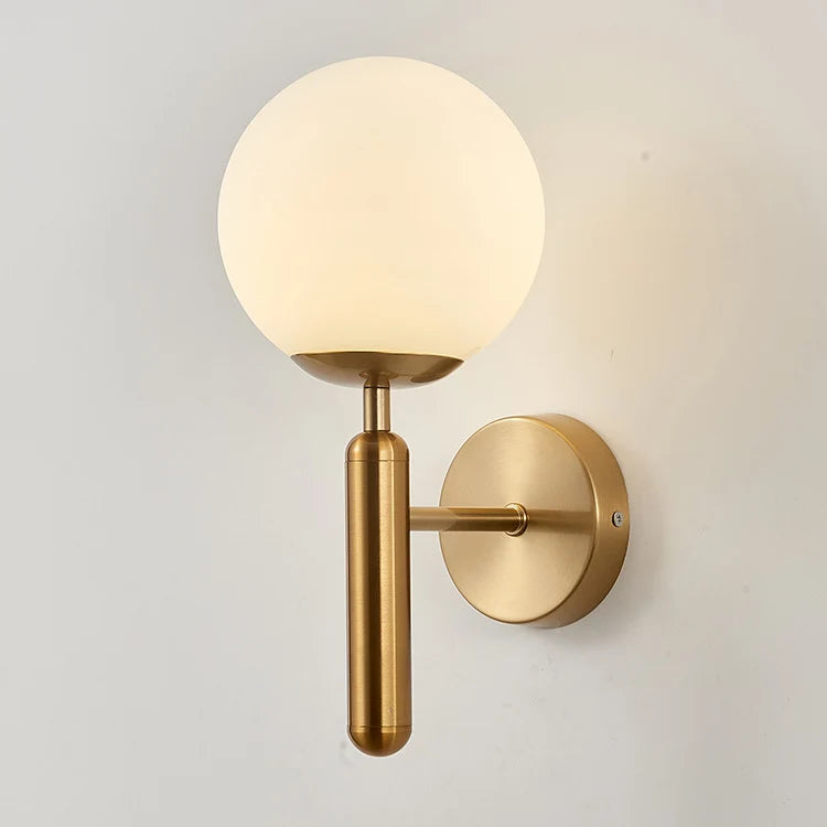 Wall Sconce Clear Globe Shade Modern Vintage Style