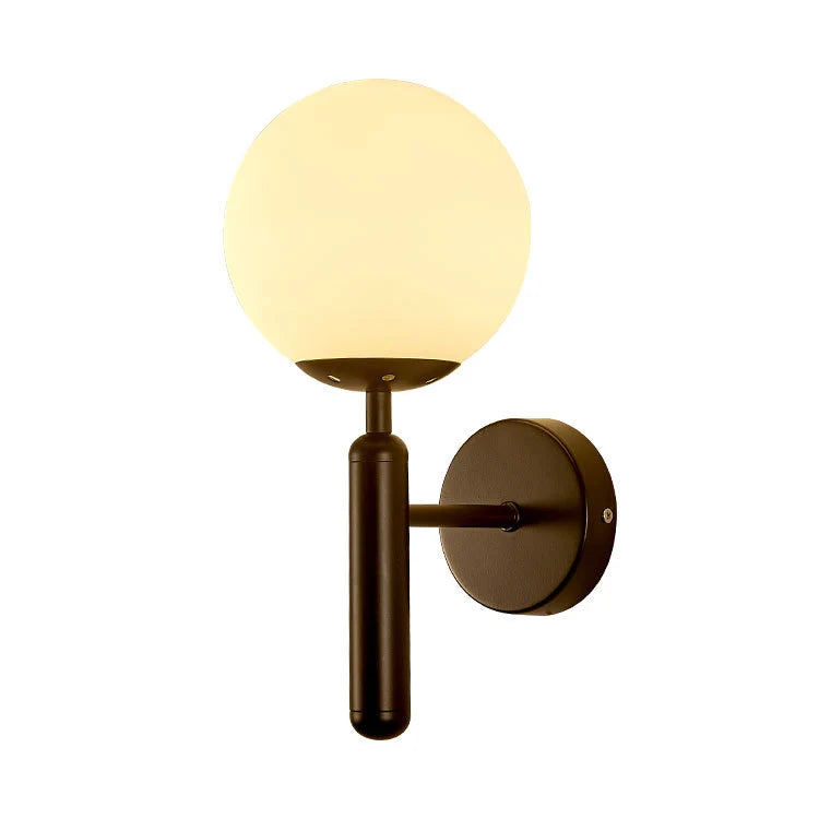 Wall Sconce Clear Globe Shade Modern Vintage Style