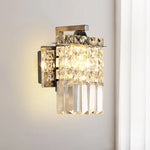 Wall Sconce Crystalline Shade Chromium Finish Hardwired