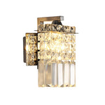 Wall Sconce Crystalline Shade Chromium Finish Hardwired