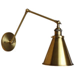 Wall Sconce Metal Cone Shade & Adjustable Swing Arm