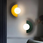 Wall Sconce Round Iron & Glass LED Hardwired