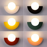 Wall Sconce Round Iron & Glass LED Hardwired