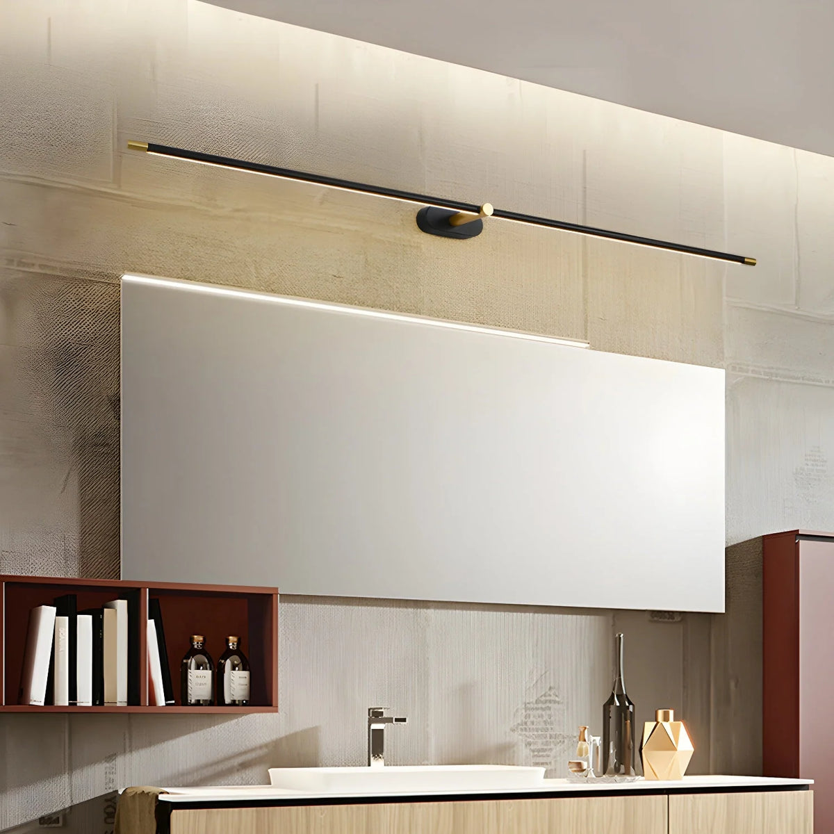 Wall Sconce Slim Linear USB Rechargeable Three-Color Dimmable LED