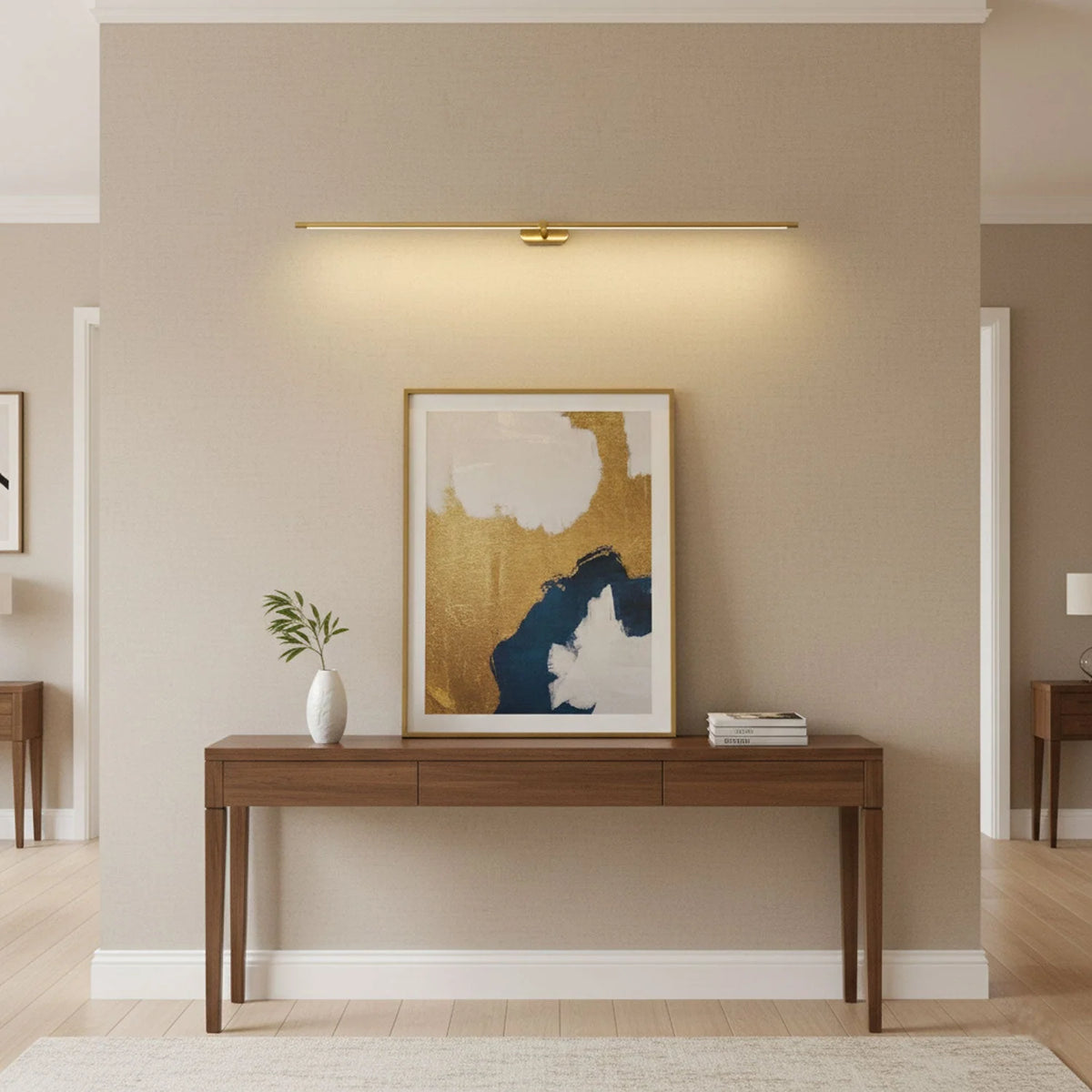 Wall Sconce Slim Linear USB Rechargeable Three-Color Dimmable LED