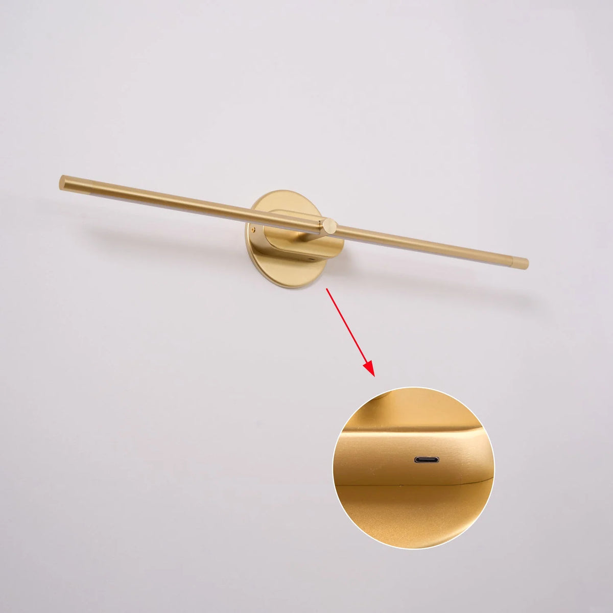 Wall Sconce Slim Linear USB Rechargeable Three-Color Dimmable LED