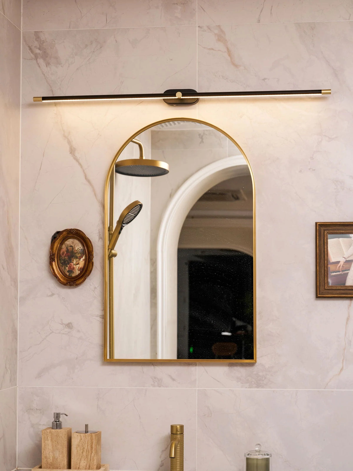 Wall Sconce Slim Linear USB Rechargeable Three-Color Dimmable LED