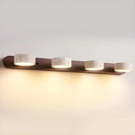 Wall Sconce Travertine Stone & Solid Wood Integrated LED Lighting