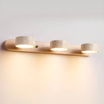 Wall Sconce Travertine Stone & Solid Wood Integrated LED Lighting