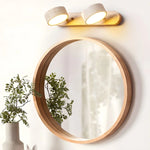 Wall Sconce Travertine Stone & Solid Wood Integrated LED Lighting