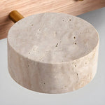 Wall Sconce Travertine Stone & Solid Wood Integrated LED Lighting