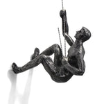 Wall Sculpture Handcrafted Resin Climbing Figure
