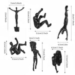 Wall Sculpture Handcrafted Resin Climbing Figure