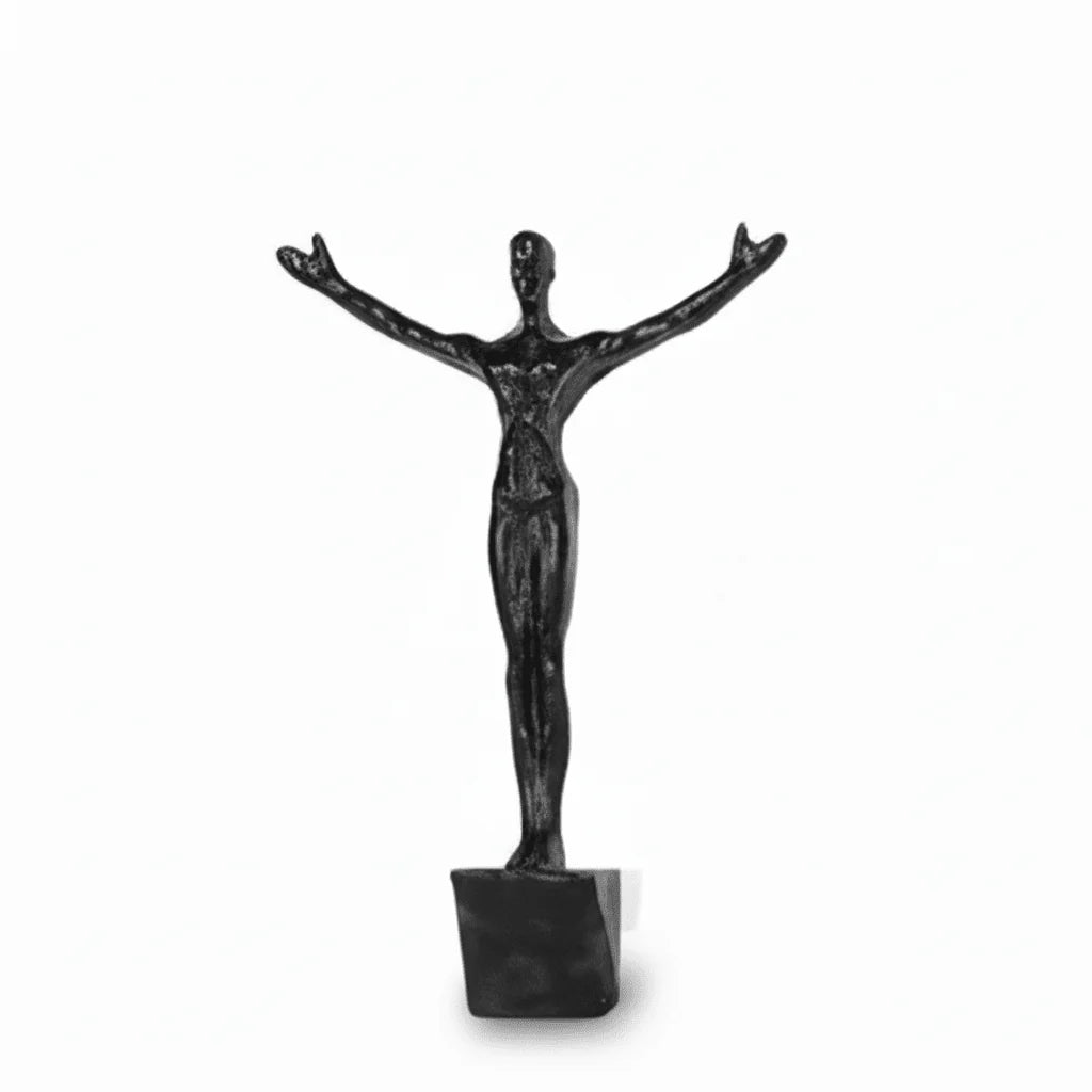 Wall Sculpture Handcrafted Resin Climbing Figure