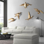 Wall Sculpture Seagull Laser-Engraved Polyresin