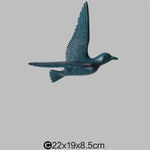 Wall Sculpture Seagull Laser-Engraved Polyresin