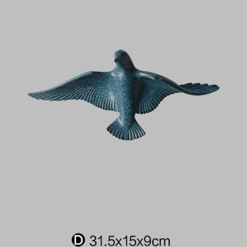Wall Sculpture Seagull Laser-Engraved Polyresin